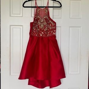 red formal dress
